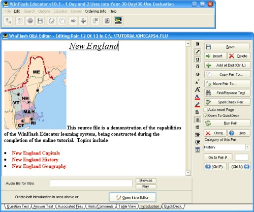 Editing introduction for the questionnaire Editing introduction for the questionnaire
